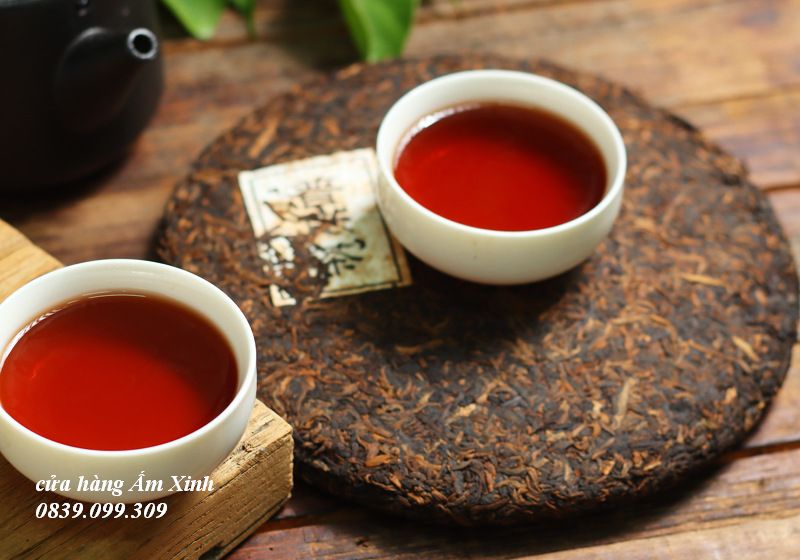 Bánh trà phổ nhĩ chín Vân Nam (Bánh 357 gram, năm 2018)