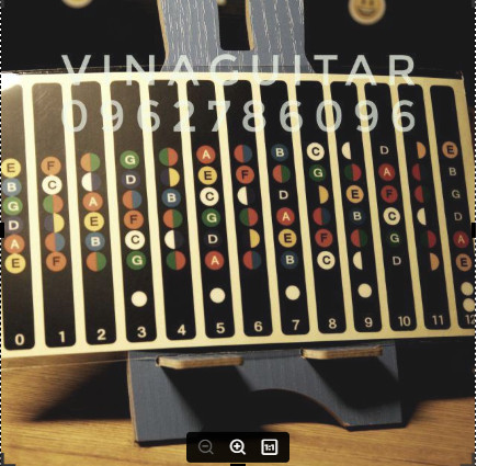 Bộ dán nốt sticker cần đàn guitar màu sắc