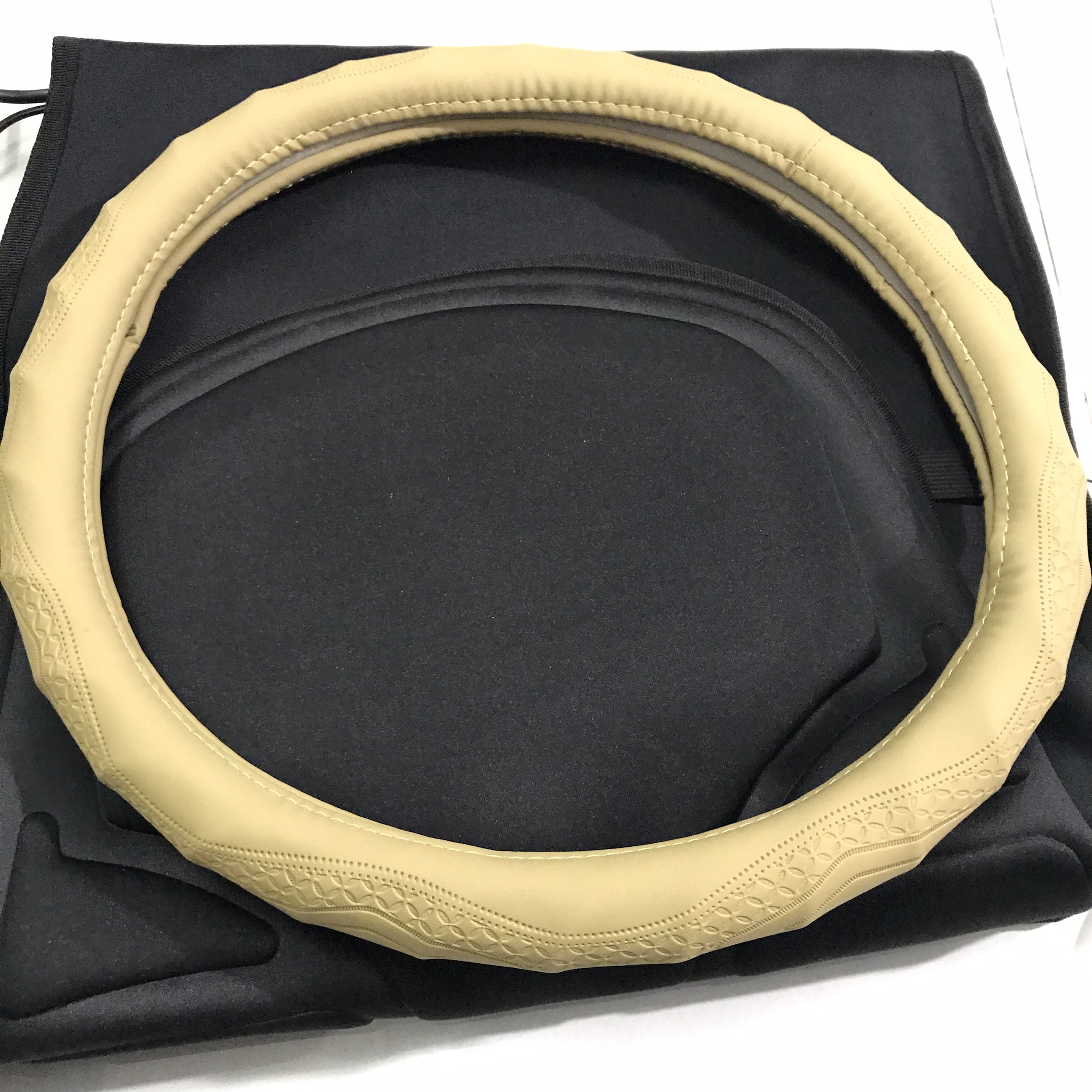 Steering Wheel Cover in High Quality Leather - Leather Steering Wheel Cover for Hyundai Toyota Kia Ford Suzuki Honda Merce Chevrolet Mitsu Nissan