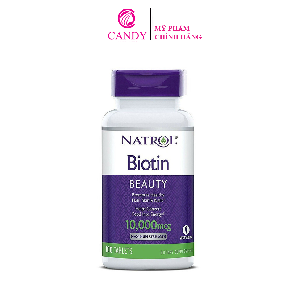 [Hoàn Tiền 8%]Viên uống mọc tóc Natrol Biotin 100 viên Mẫu Mới