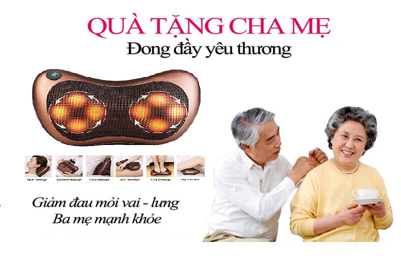 Gối massage hồng ngoại 8 bi