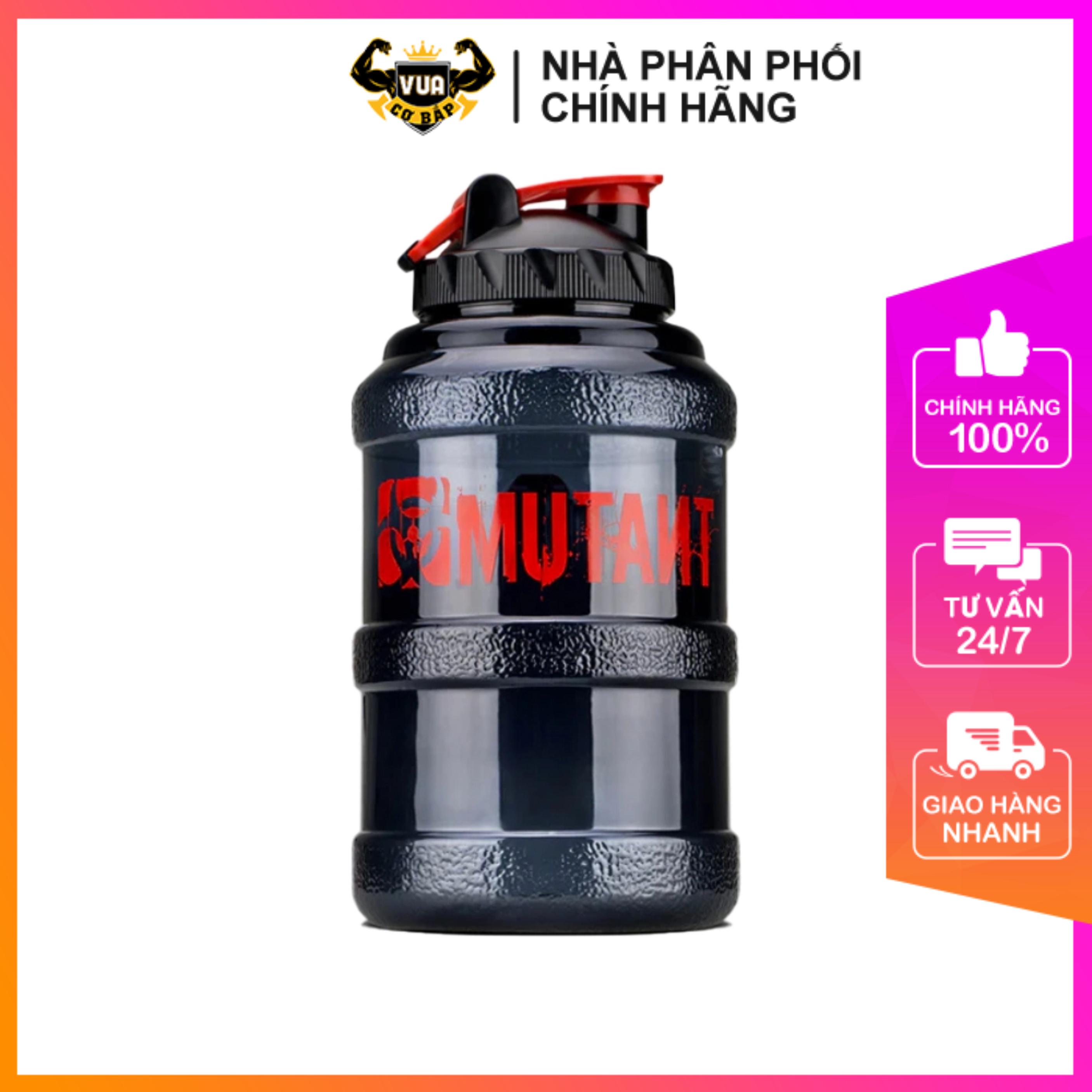 Bình Nước Tập Gym Shaker Mutant 2.5 Lít - Chính Hãng
