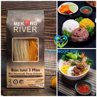 [Bún tam sắc] Bún tươi 3 màu Mekong River 300gr gói (Gạo trắng, Nâu gạo lứt, Vàng Nghệ) thumbnail