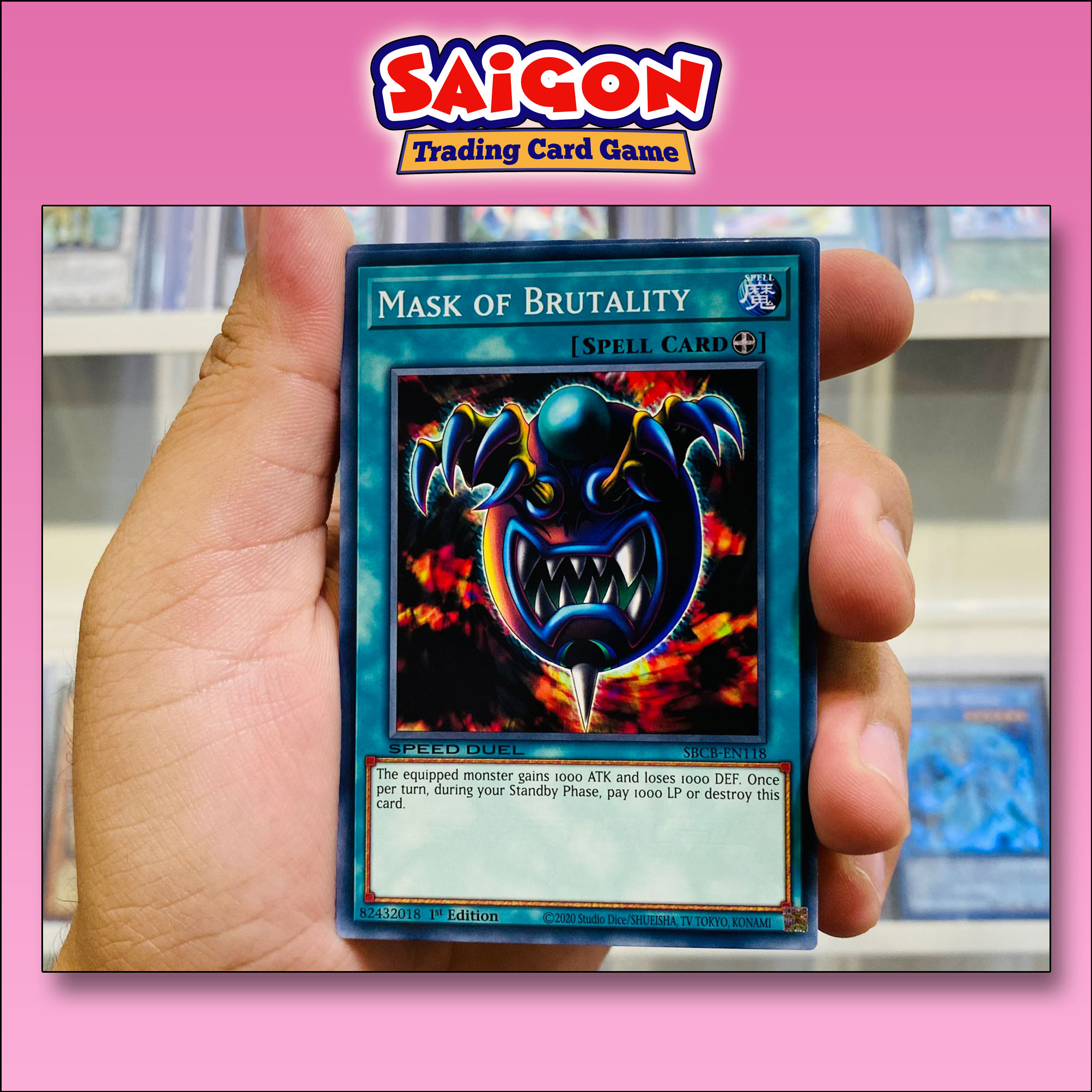 Thẻ bài yugioh mã sbcb-en118 - mask of brutality - common - 1st edition