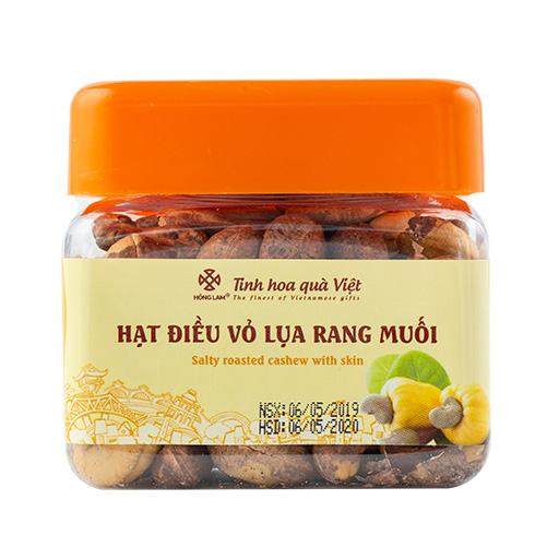 Hạt Điều Vỏ Lụa Rang Muối Hồng Lam - Vị Thơm Ngọt Bùi