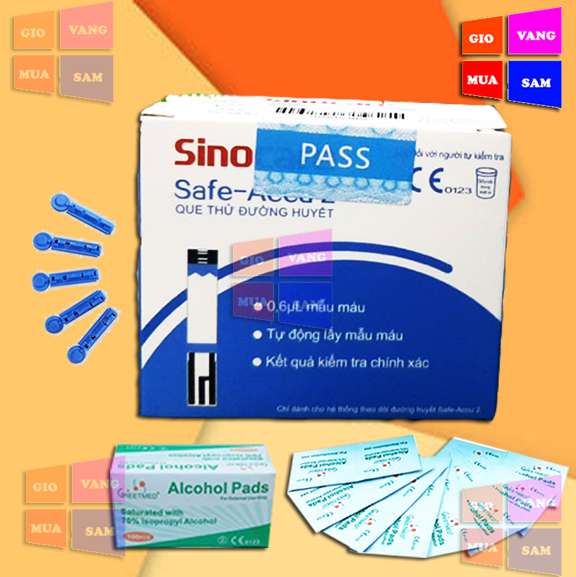 Hộp 50 que thử Sinocare Safe Accu 2 sử dụng cho máy đo ACCU2