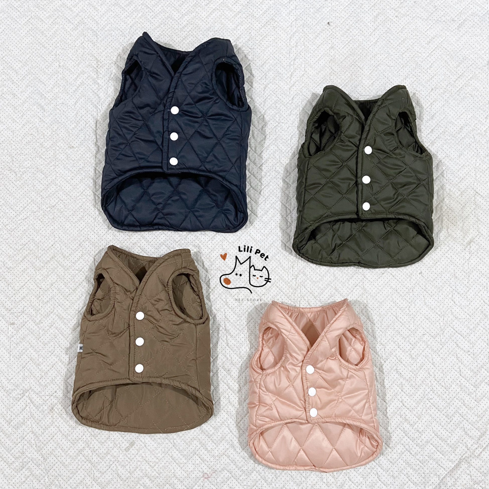 [SIÊU SALE] ÁO PHAO TRẦN BÔNG CHO CHÓ MÈO