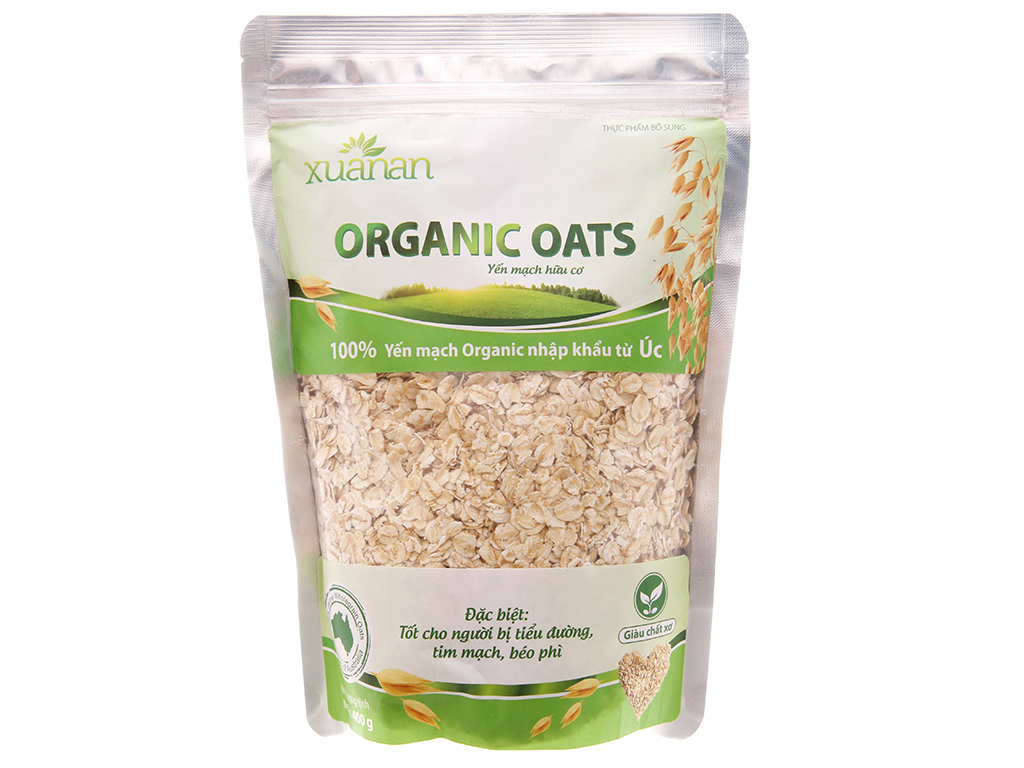 [Túi 400g – Hữu Cơ] Yến mạch [VN] XUÂN AN Organic Oats (halal)