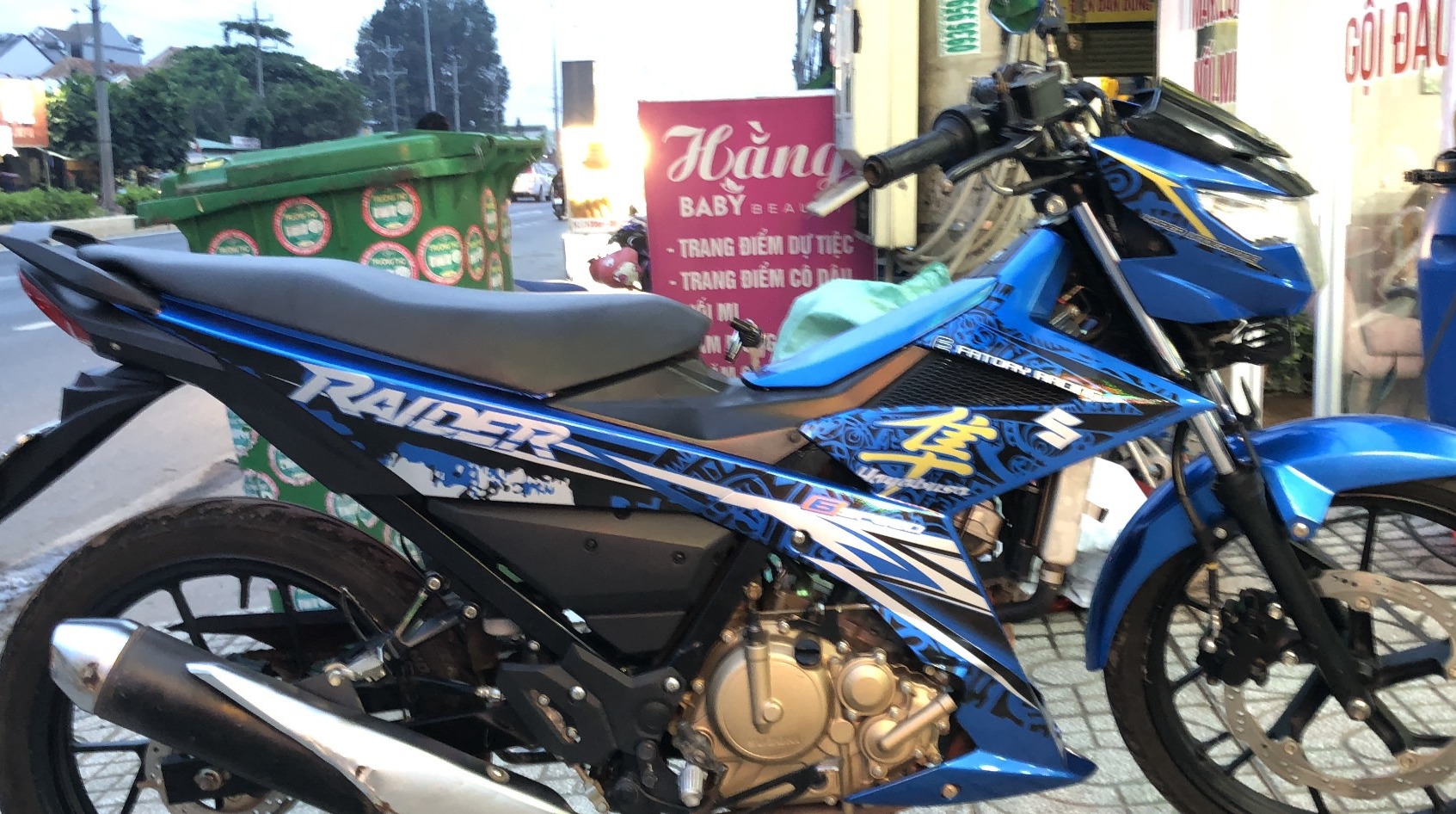 Tem rời raider fi hayabusa xanh đen