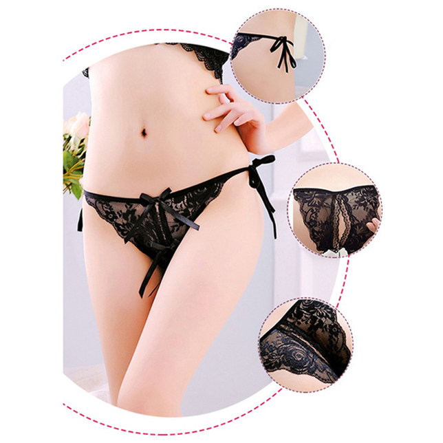 Quần lót nữ xẻ đáy đính nơ