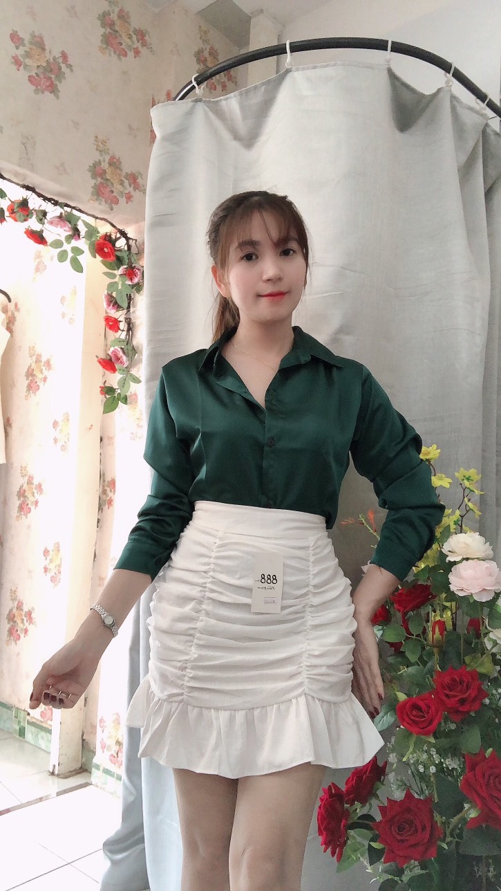 HÌNH THẬT 100% ÁO SƠ MI LỤA CAO CẤP ĐỦ SIZE