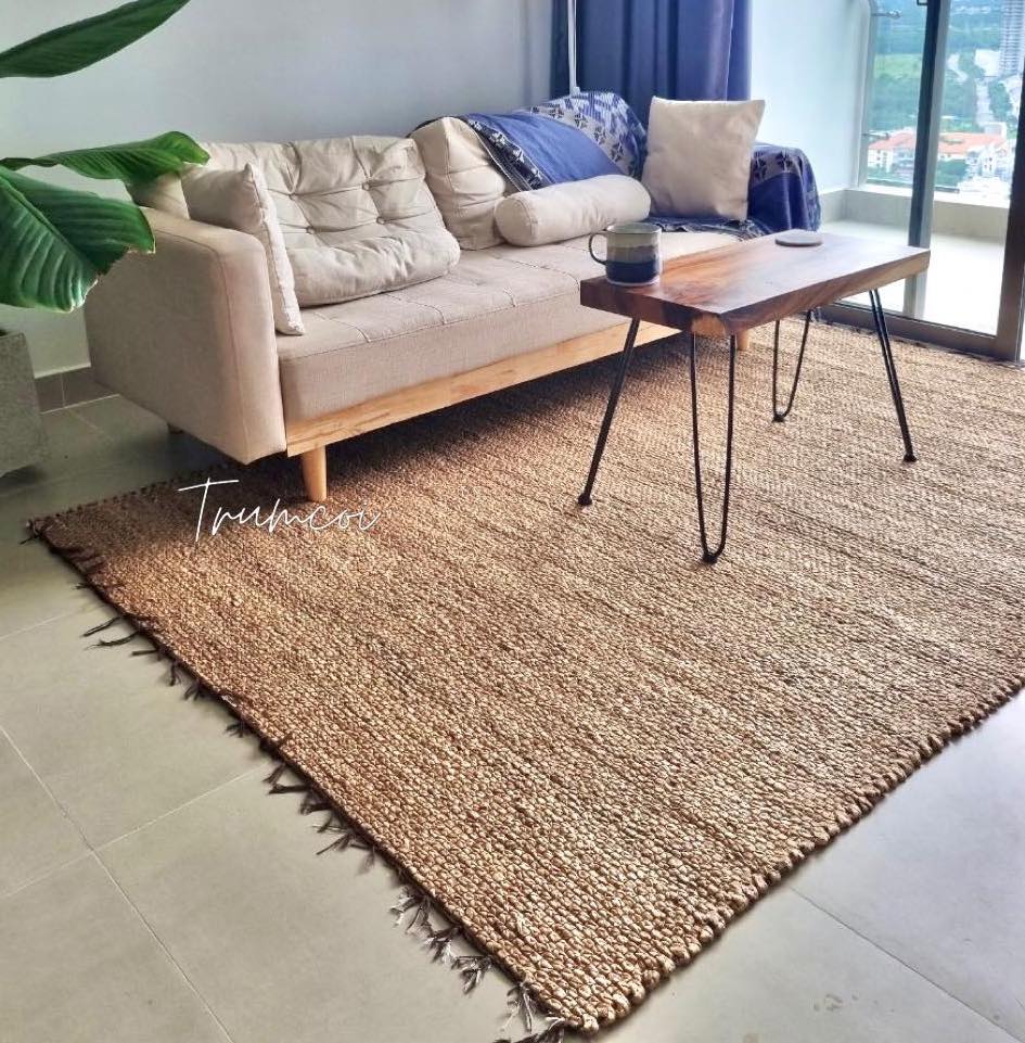 Thảm cói lót sàn chữ nhật bigsize (hàng đẹp)