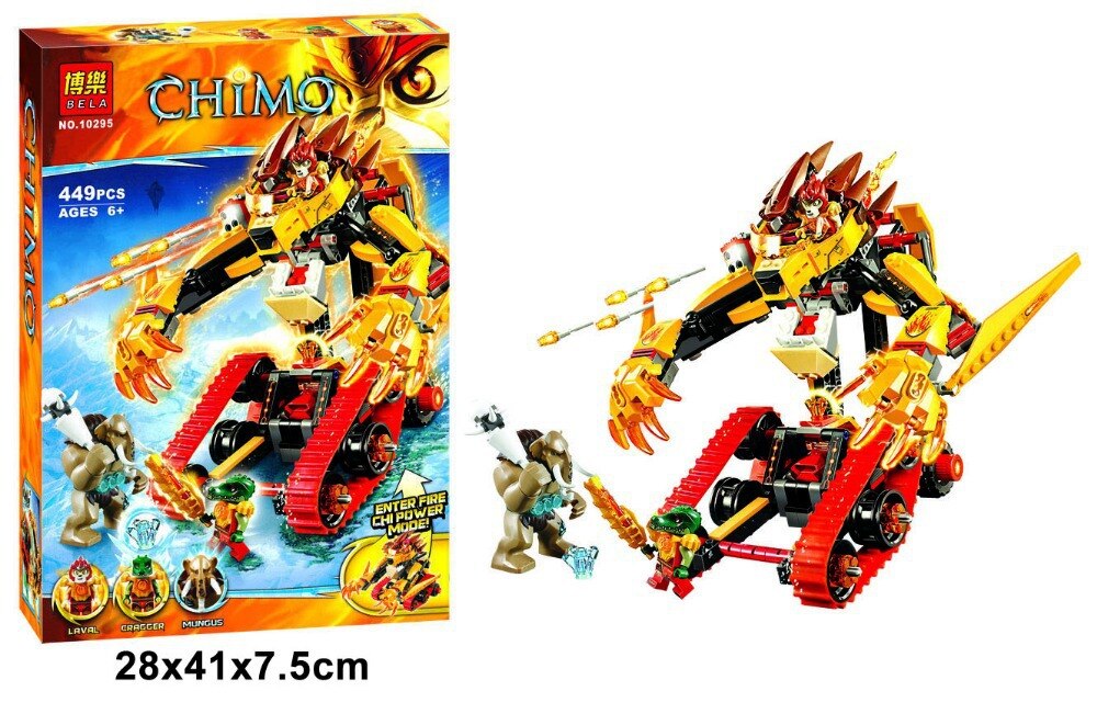 Đồ chơi trẻ em lego xếp hình CHIMO sư tử lửa Lavad (449 mảnh ghép)