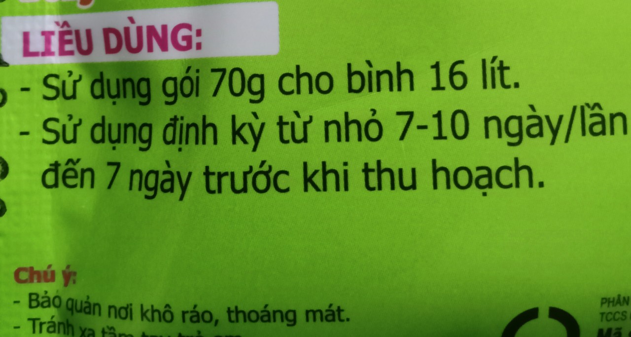 Phân bón béo mập (gói 70g) , mập ngọn, bật chồi nhanh, xanh lá