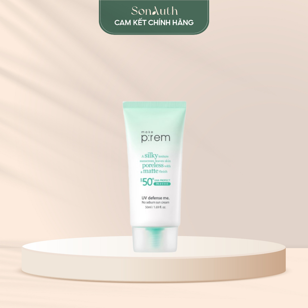 Kem chống nắng make p:rem uv defense me.no sebum sun cream spf50+ 50ml