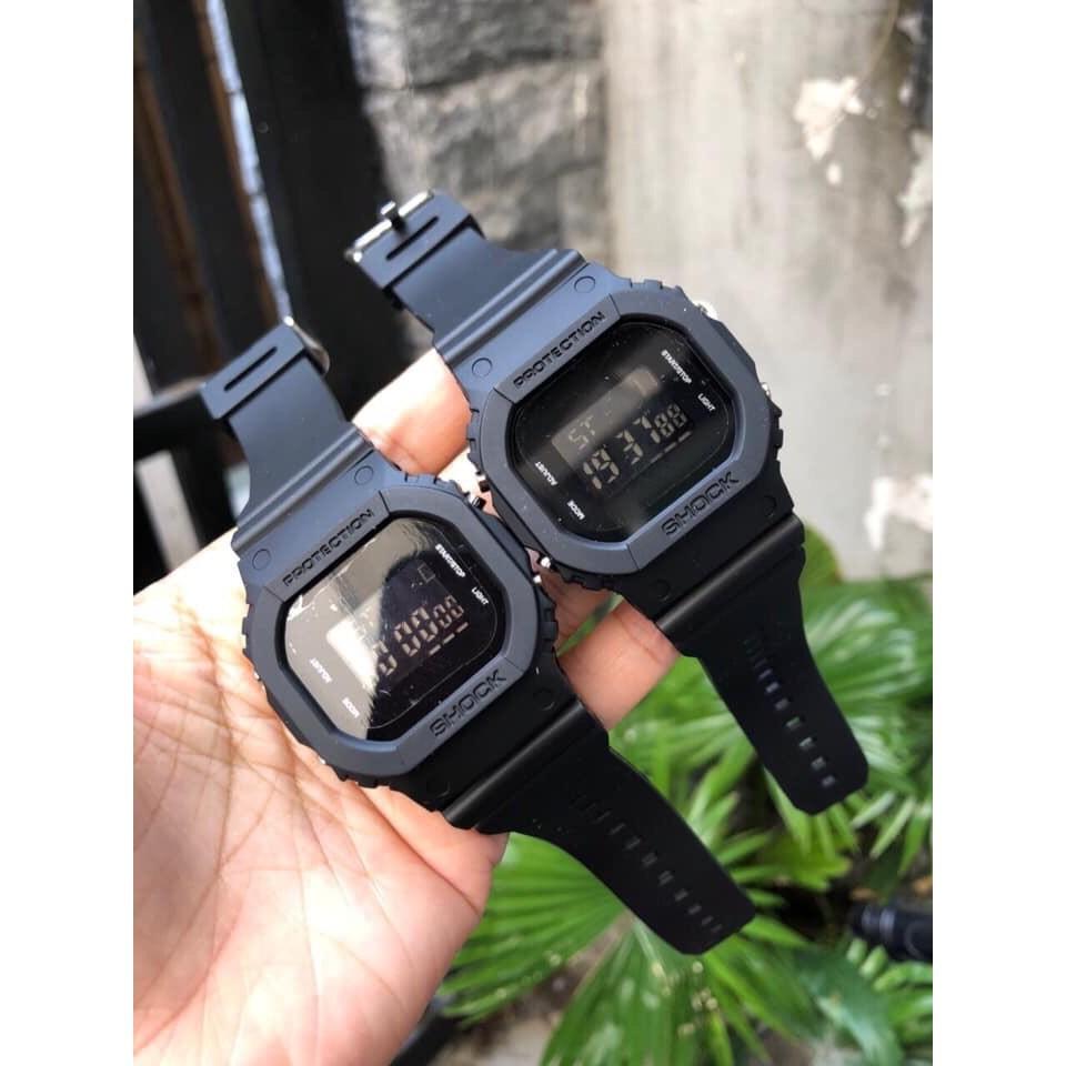 Đồng hồ thể thao nam nữ Shock điệm tử dây silicon mặt vuông Spk344