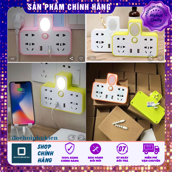 [HCM]ổ cắm điện kèm đèn ngủ - có cổng USB sạc điện thoại