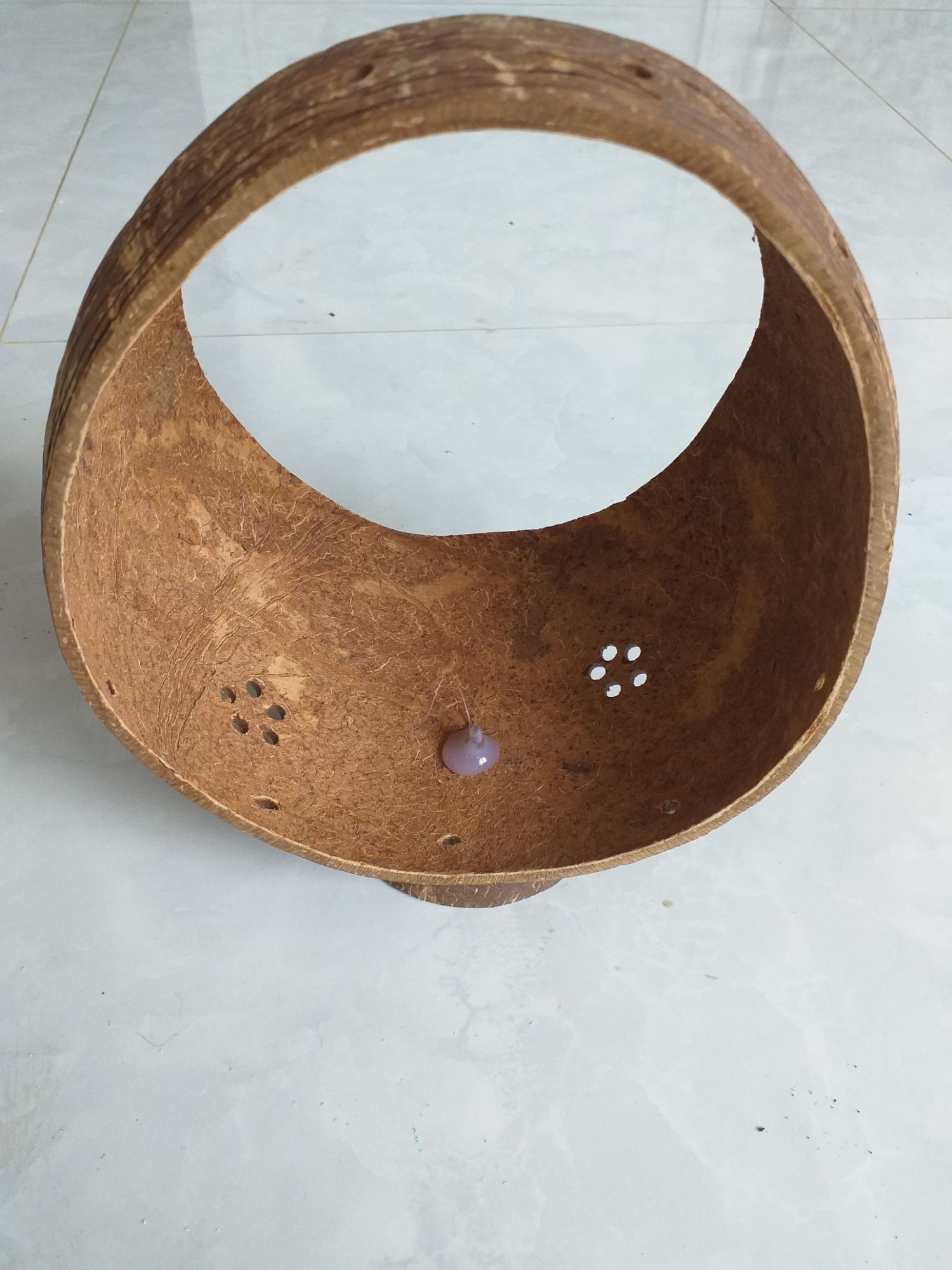 Chậu gáo dừa cắt 2 miệng có đế