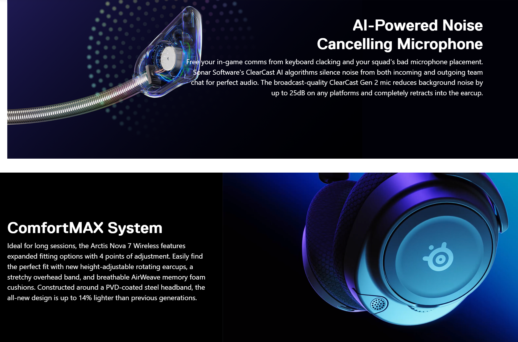 Tai nghe STEELSERIES ARCTIS NOVA 7 Bluetooth | Wireless 2.4Ghz - GAMING HEADSET MKStore