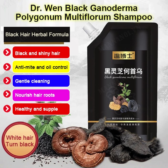 mannan01 Black Ganoderma Polygonum Shampoo 1000ml + 400ml
