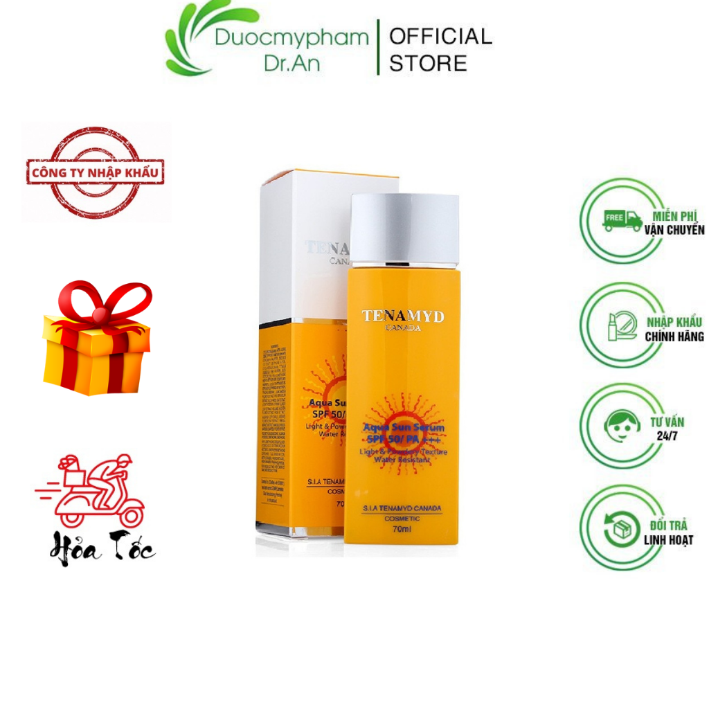 Imports-serum essence anti-Sunshine shape water tenamyd Aqua Sun serum SPF50/PA +++ (sunscreen) water shape all skin types-duocmyphamdran