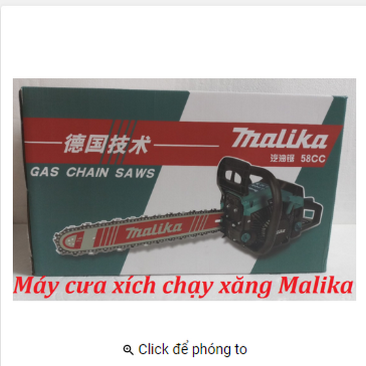 Máy cưa xích chạy xăng Malika