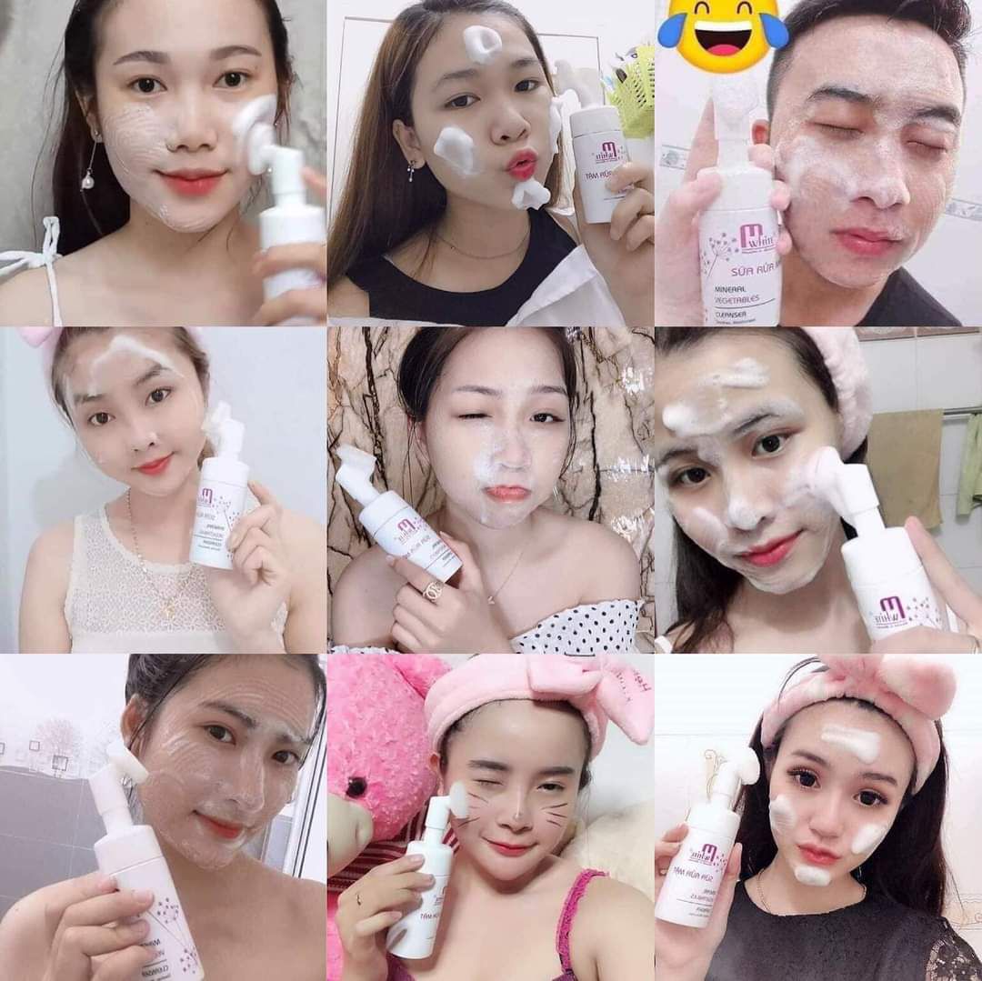 [HCM]Sữa rửa mặt bông tuyết Mwhite