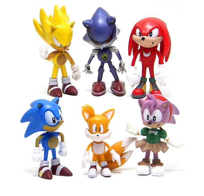 Bộ 06 Mô Hình Nhân Vật Nhím Sonic Thần Tốc