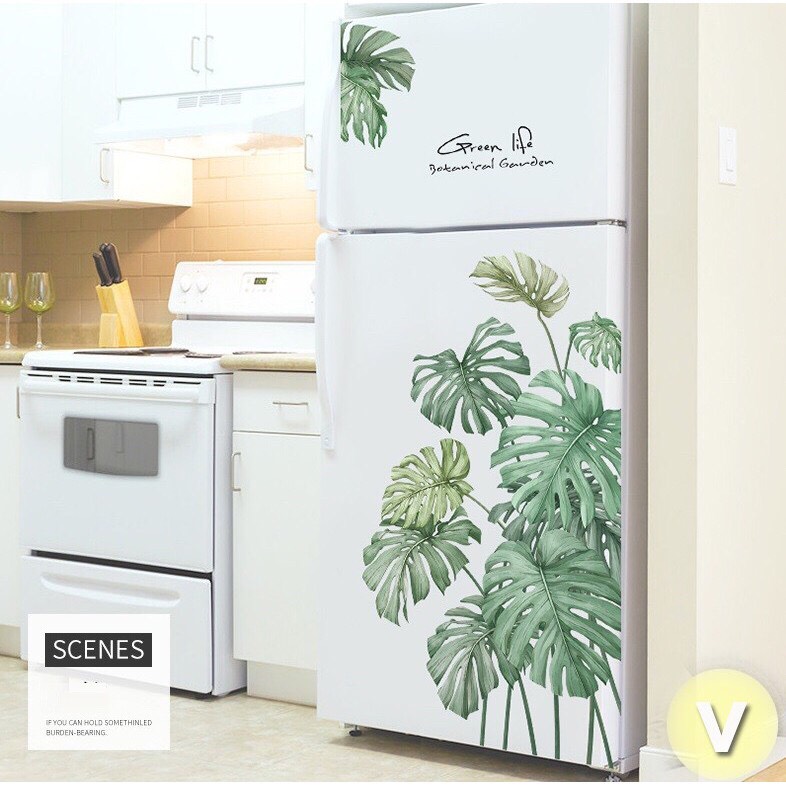 Decal dán tường chất lượng Hàn mẫu cành cọ A04