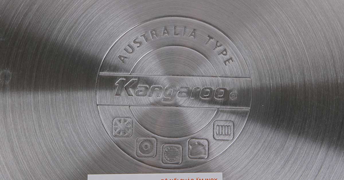 Bộ nồi 2 chiếc+1 chảo+1 ấm inox Kangaroo KG998M