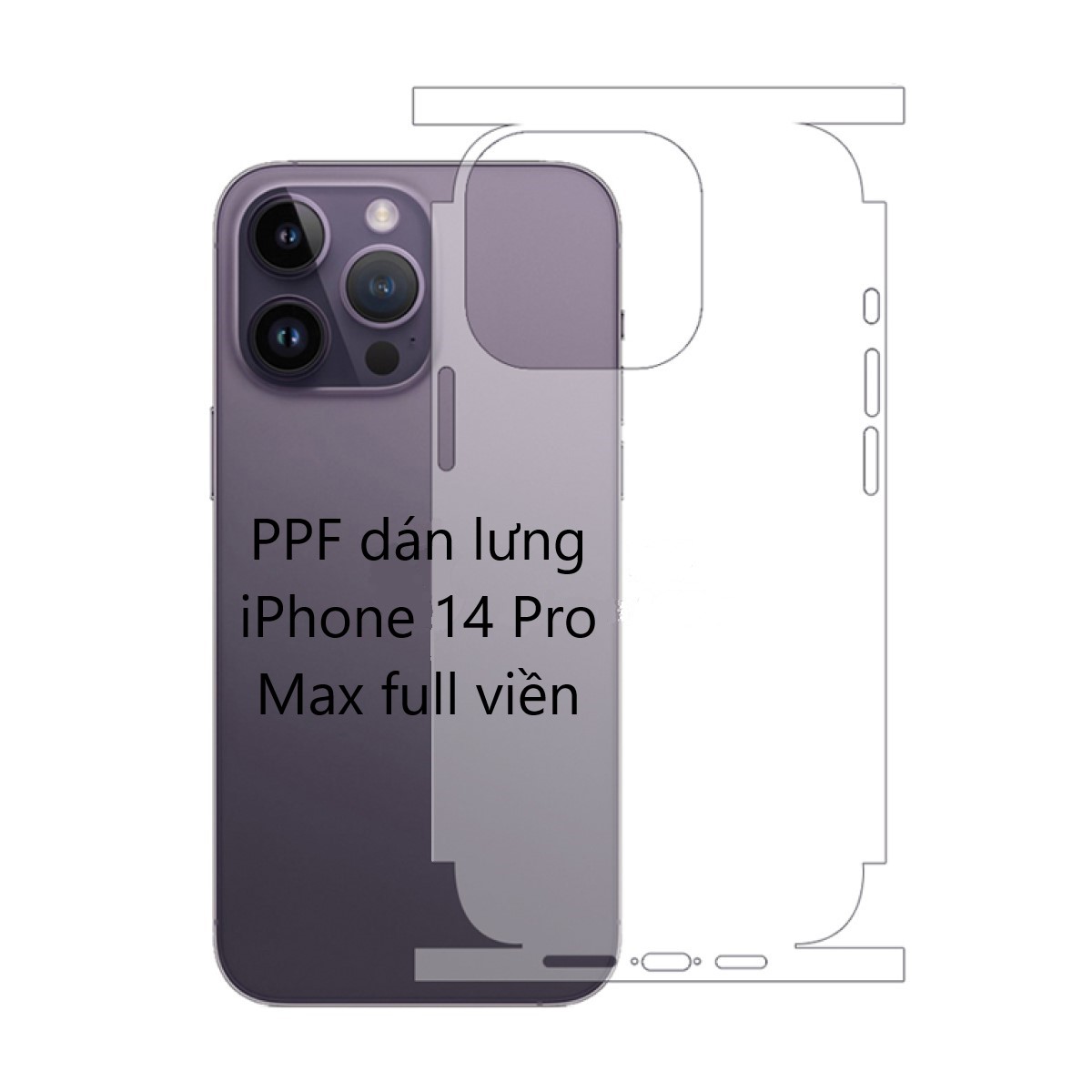 PPF miếng dán mặt lưng iPhone X 11 12 13 14 Pro Max Mini Plus full viền
