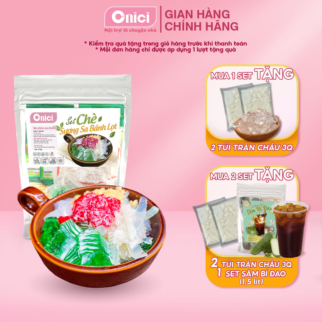 Set nguyên liệu chè sương sa bánh lọt bếp của mẹ onici