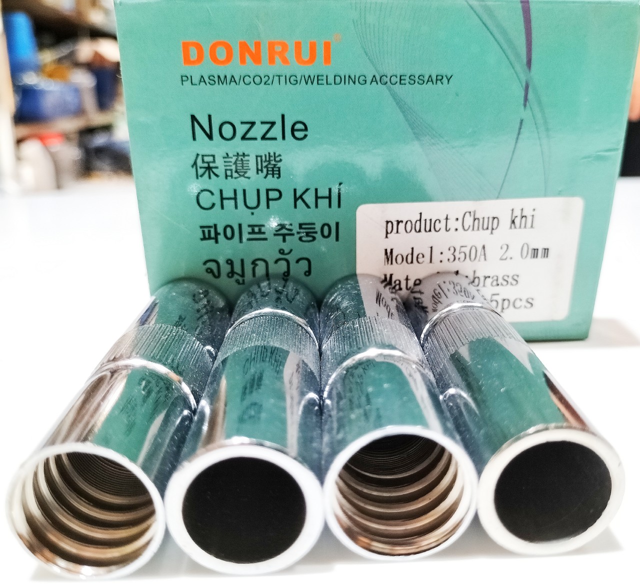 Chụp khí súng hàn mig 350A dày 2.0mm ( 1 hộp 5 cái )