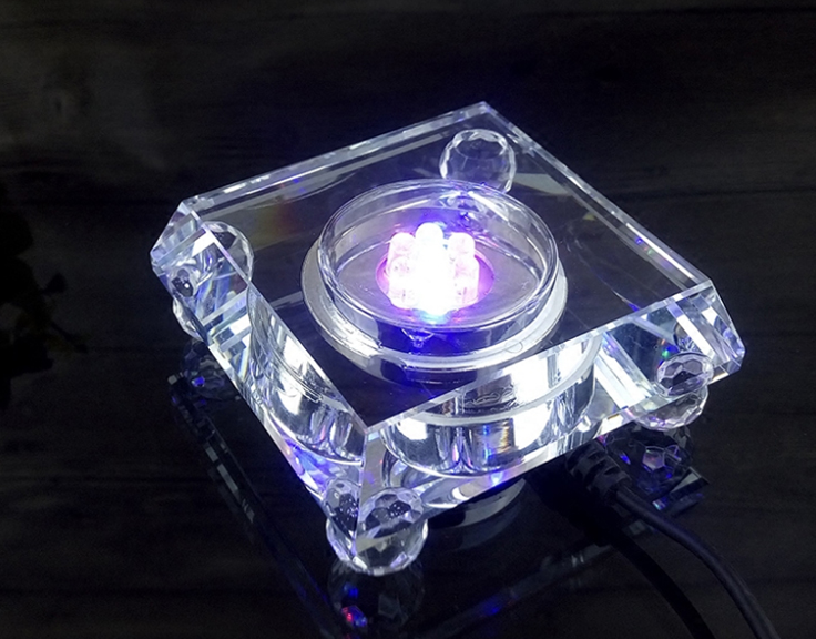 ĐẾ ĐÈN LED PHA LÊ ĐỔI MÀU LÀM SÁNG TƯỢNG PHẬT, TRANG TRÍ PHONG THỦY