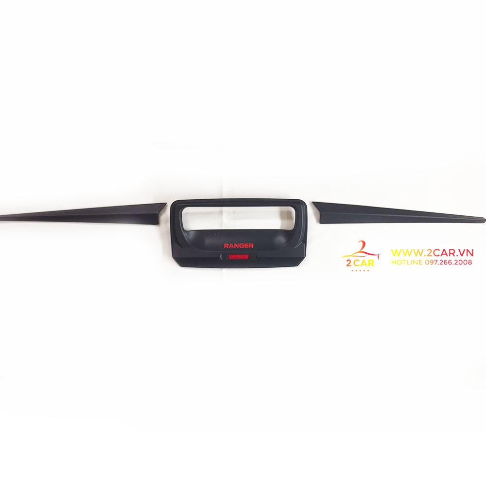 Ốp tay mở cốp sau Xe Ford Ranger Nhựa Đen 2014 - 2020, 2021, 2022, 2023 - Hàng cao cấp