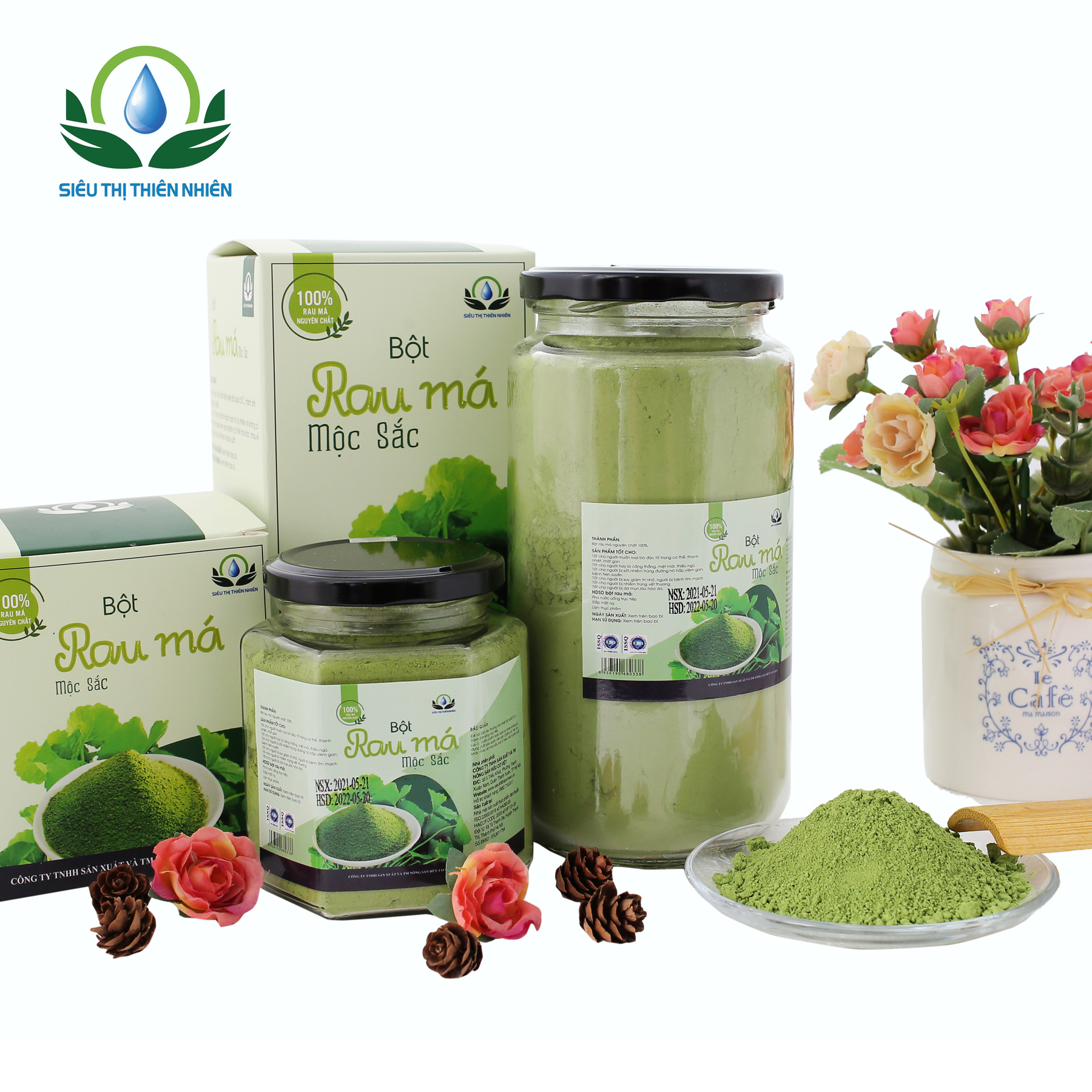Bột Rau Má Mộc Sắc Cao Cấp 350g