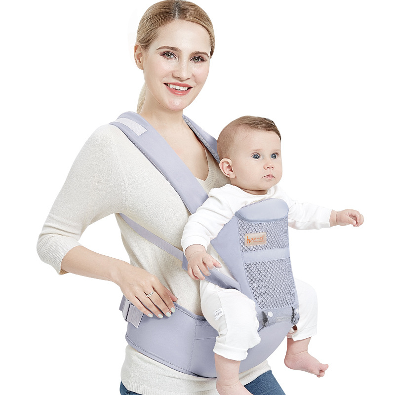 Địu trẻ em có ghế ngồi 6 tư thế chống gù lưng, đai điệu em bé 3- 36 tháng chất êm mềm xịn