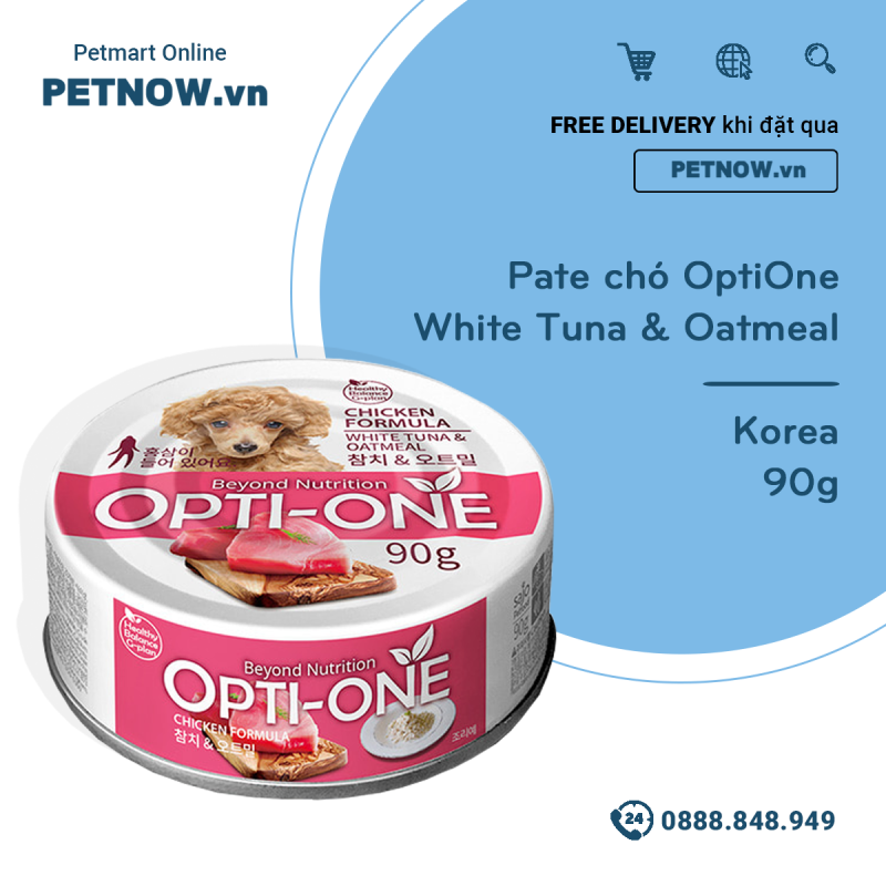 Pate chó OptiOne White Tuna & Oatmeal 90g - Korea