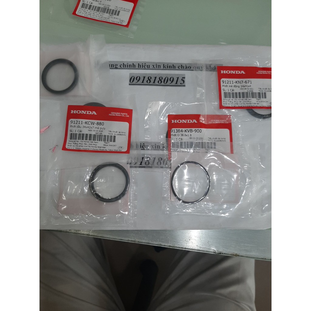 Phớt côn sau phớt puly côn sau xe ga sh ab vision Phớt dầu 34x42x7 má puly Phớt O 38.8x1.9 honda