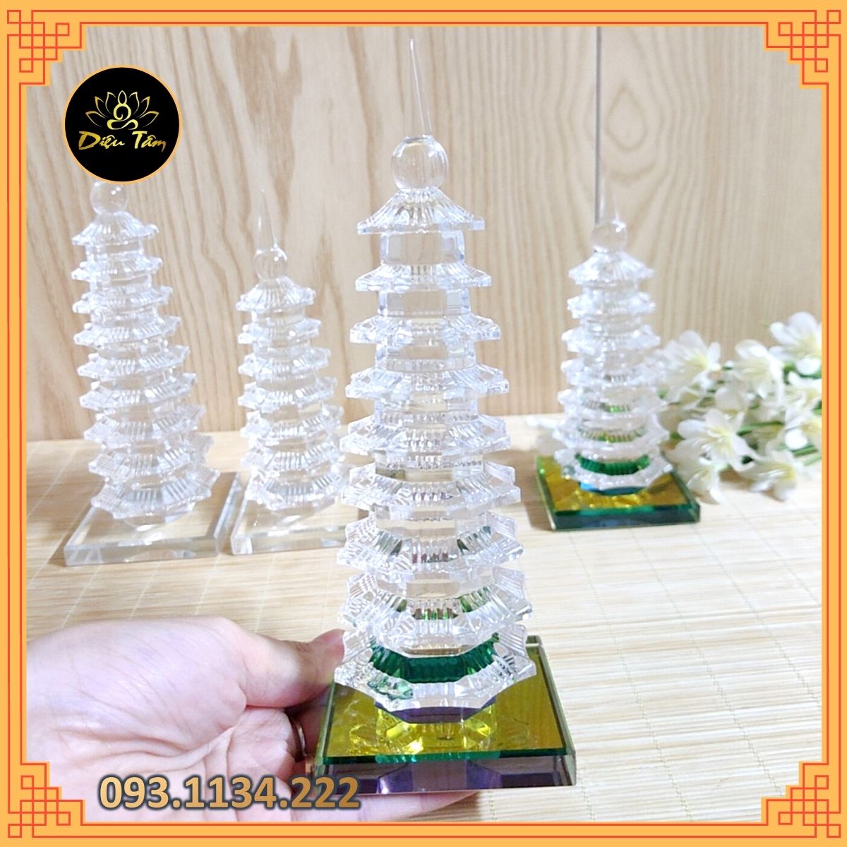 Tháp văn xương cầu công danh, thăng quan tiến chức. Cầu công danh, thăng quan tiến chức. Đặt ở bàn làm việc, bàn thờ, kệ sách,bàn học để cầu may mắn trong công việc đồ thờ cúng phong thủy shop Diệu Tâm