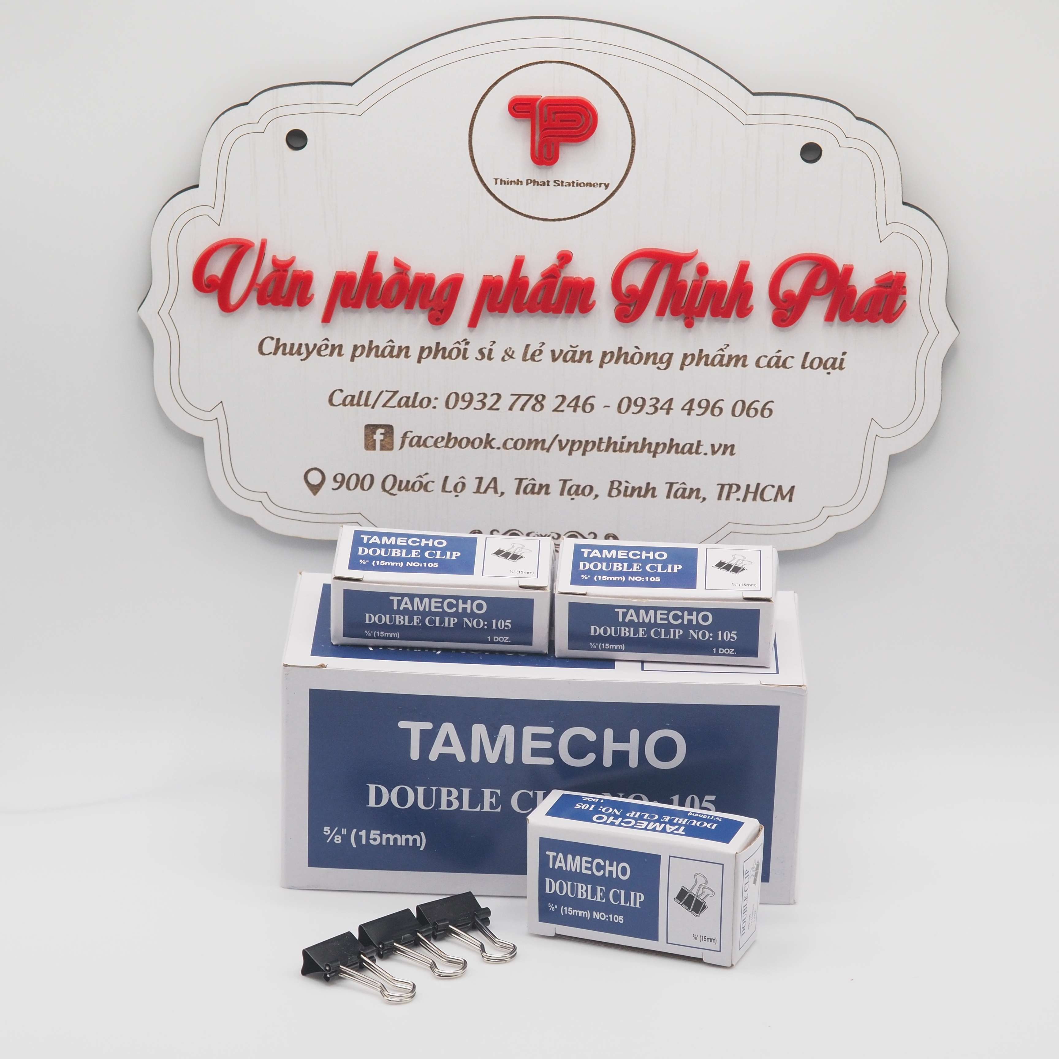 Kẹp bướm đen TAMECHO nhiều kích thước (1 hộp)