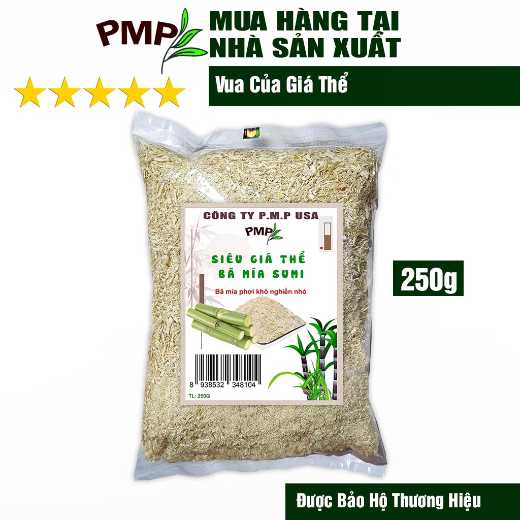 Siêu Giá Thể Bã Mía SUMI - Trồng Hoa Hồng, Hoa Lan, Rau Sạch (250g - 2dm3)