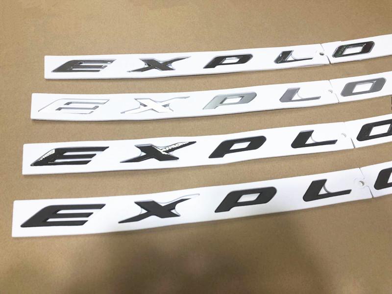 Chữ EXPLORER nổi dán ô tô - Logo EXPLORER - (Bạc bóng) SS60