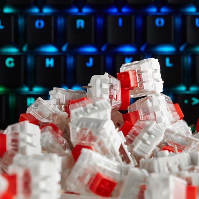 Switch cho bàn phím cơ Kailh Box Red/White đã lube nhẹ