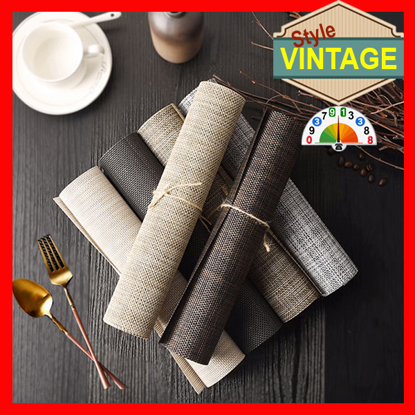 Khăn Lót Chén Dĩa Tối Giản Kiểu Mộc Vintage