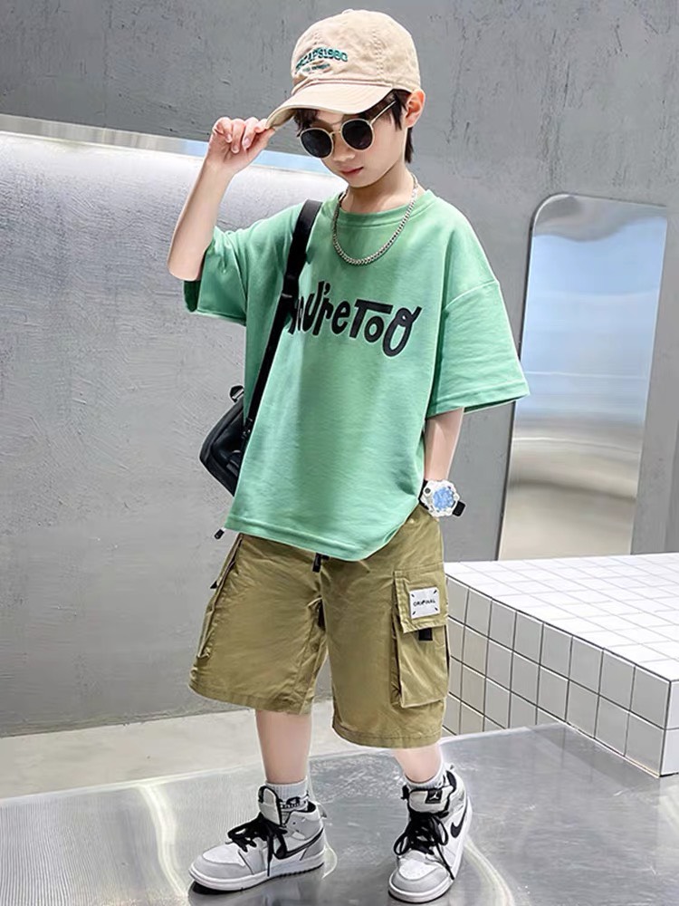 [SIZE ĐẠI+CỒ] SÉT ĐI CHƠI BÉ TRAI ÁO THUN + QUẦN KAKI