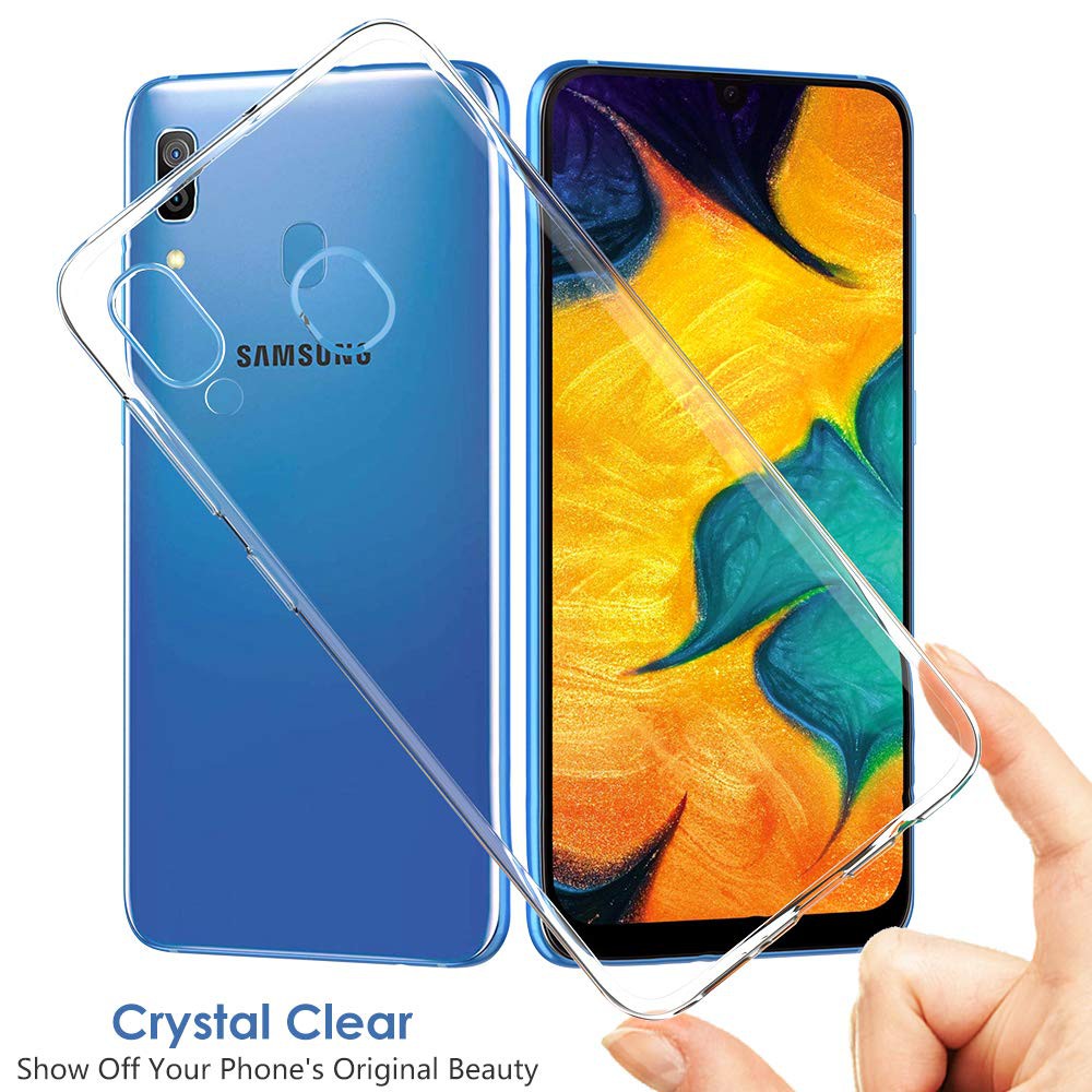 Ốp lưng dẻo trong suốt cho Samsung Galaxy A20 (Loại A+ Chống bẩn, chống ố vàng)