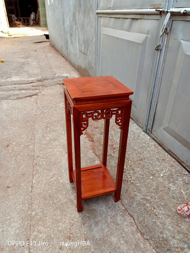 Đôn vuông gỗ lim nam phi (cao 50,60cm, mặt 30x30 cm)