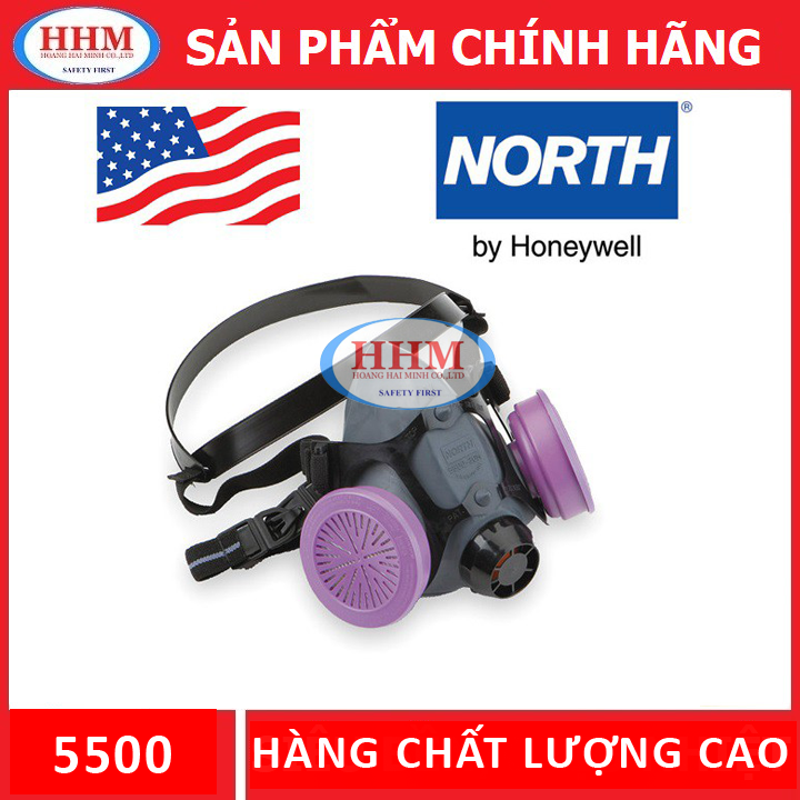 Mặt nạ phòng độc north 5500 và phin lọc 7580p100