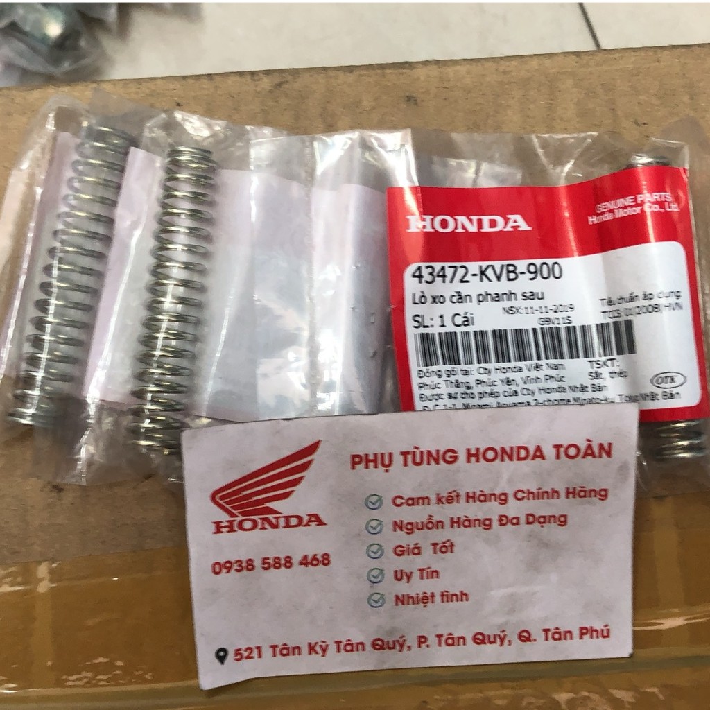 Lò xo cần phanh sau xe ga zin chính hãng honda